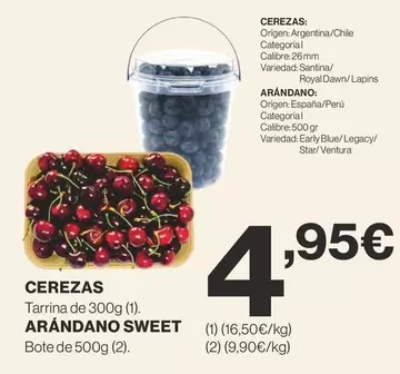 Oferta de Origen - Cerezas por 4,95€ en Supercor