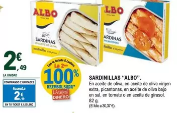 Oferta de Albo - Sardinillas por 2,49€ en E.Leclerc