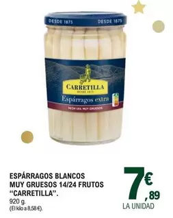 Oferta de Carretilla - Espárragos Blancos Muy Gruesos 14/24 Frutos por 7,89€ en E.Leclerc