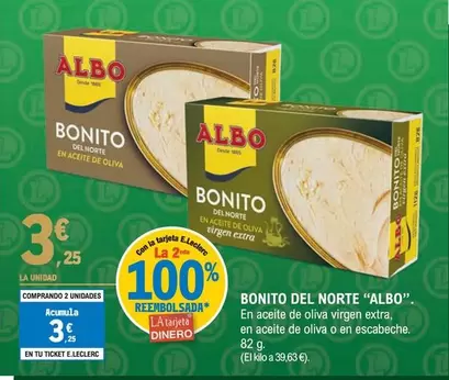 Oferta de Albo - Bonito Del Norte por 3,25€ en E.Leclerc