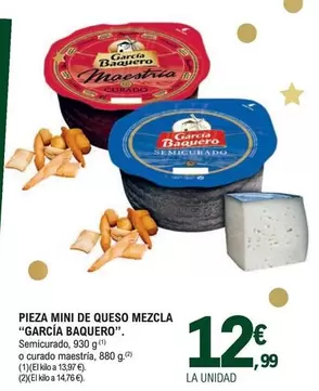 Oferta de García Baquero - Pieza Mini De Queso Mezcla por 12,99€ en E.Leclerc