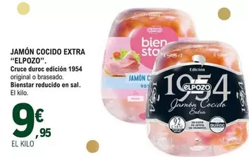 Oferta de Elpozo - Jamón Cocido Extra por 9,95€ en E.Leclerc