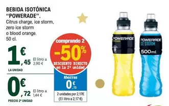 Oferta de Powerade - Bebida Isotónica por 1,45€ en E.Leclerc