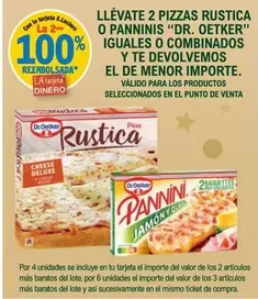 Oferta de Dr Oetker -  Llévate 2 Pizzas Rustica O Panninis  en E.Leclerc