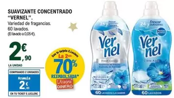 Oferta de Vernel - Suavizante Concentrado por 2,9€ en E.Leclerc