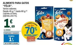 Oferta de Felix - Alimento Para Gatos por 1,69€ en E.Leclerc