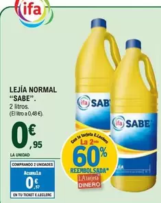 Oferta de Sabe - Lejía Normal por 0,95€ en E.Leclerc