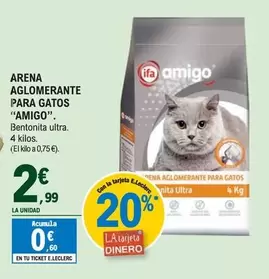 Oferta de Ifa Amigo - Arena Aglomerante Para Gatos por 2,99€ en E.Leclerc