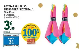 Oferta de Rozenbal - Bayetas Multiuso Microfibra por 3,95€ en E.Leclerc