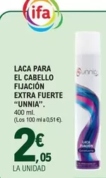 Oferta de Ifa Unnia - Laca Para El Cabello Fijación Extra Fuerte por 2,05€ en E.Leclerc