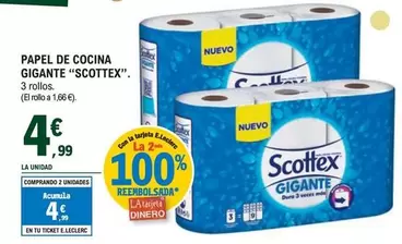 Oferta de Scottex - Papel De Cocina Gigante por 4,99€ en E.Leclerc