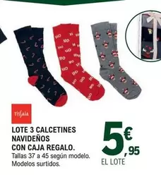 Oferta de Tissaia - Lote 3 Calcetines Navideños Con Caja Regalo por 5,95€ en E.Leclerc