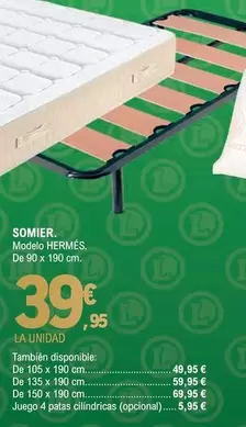 Oferta de Somier por 39,95€ en E.Leclerc