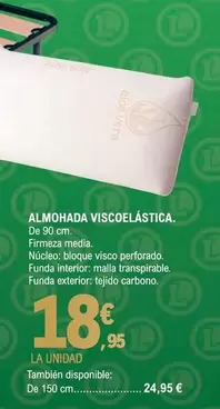 Oferta de Almohada Viscoelástica por 18,95€ en E.Leclerc