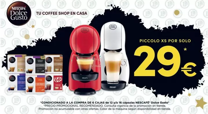 Oferta de Nescafé - Dolce Gusto Tu Coffee Shop En Casa por 29€ en E.Leclerc