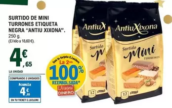 Oferta de Antiu Xixona - Surtido De Mini Turrones Etiqueta Negra por 4,65€ en E.Leclerc