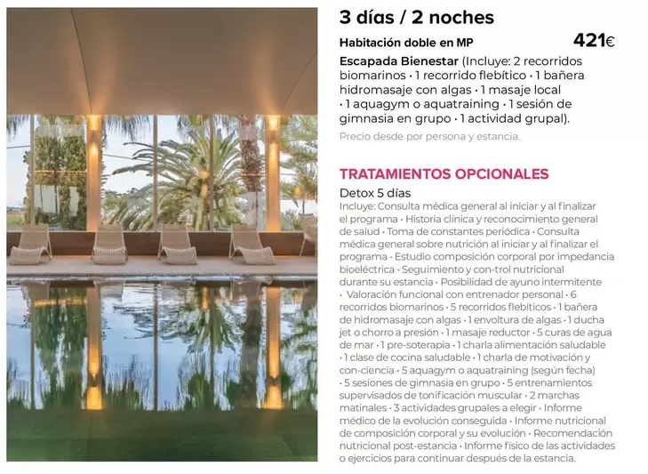 Oferta de Jet - Tratamientos Opcionales por 421€ en Viajes El Corte Inglés