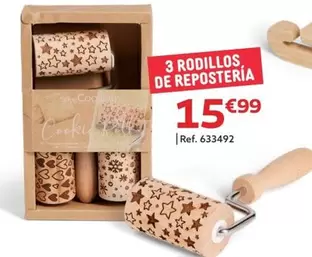 Oferta de 3 Rodillos De Reposteria por 15,99€ en GiFi