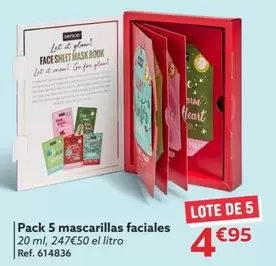 Oferta de Pack 5 Mascarillas Faciales por 4,95€ en GiFi