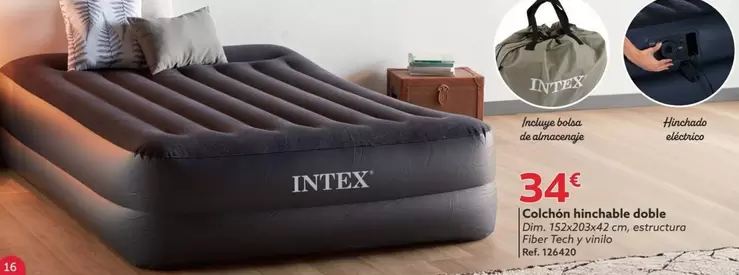 Oferta de Intex - Calchio Finicheable Doble por 34€ en GiFi