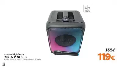 Oferta de Vieta - Altavoz High-wats por 119€ en El Corte Inglés