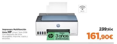 Oferta de HP - Impresora Multifunción Tinta por 161,9€ en El Corte Inglés