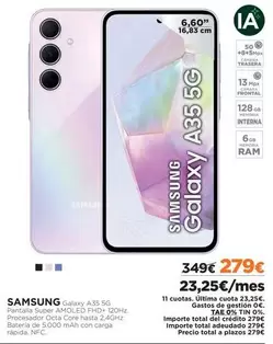 Oferta de Samsung - Galaxy A3 5g por 279€ en El Corte Inglés