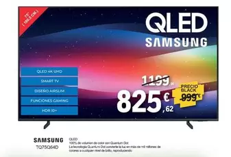 Oferta de Samsung - QLED TQ75Q64D por 825,62€ en E.Leclerc