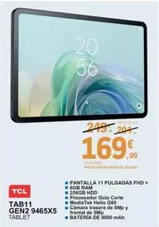 Oferta de TCL - Tab11 Gen2 9465X5 Tablet por 169€ en E.Leclerc