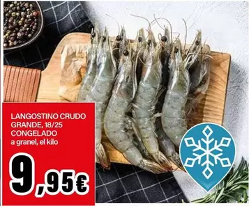 Oferta de Langostino Crudo Grande por 9,95€ en E.Leclerc