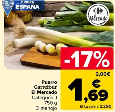 Oferta de Carrefour - Puerro por 1,69€ en Carrefour