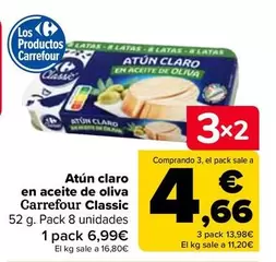 Oferta de Carrefour Classic  - Atún Claro En Aceite De Oliva por 6,99€ en Carrefour