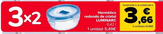 Oferta de Luminarc - Hermético Redondo De Cristal por 5,49€ en Carrefour