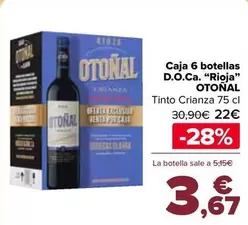 Oferta de Otoñal - Caja 6 Botellas D.O.Ca. "Rioja" por 22€ en Carrefour