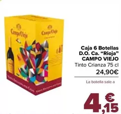 Oferta de Campo Viejo - Caja 6 Botellas D.O.Ca. "Rioja" por 24,9€ en Carrefour