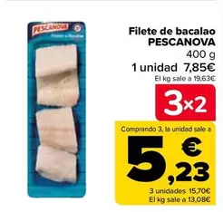 Oferta de Pescanova - Filete De Bacalao  por 7,85€ en Carrefour