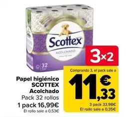 Oferta de Scottex - Papel Higienico Acolchado por 16,99€ en Carrefour