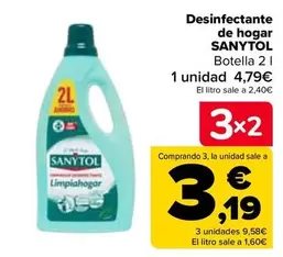 Oferta de Sanytol - Desinfectante De Hogar por 4,79€ en Carrefour