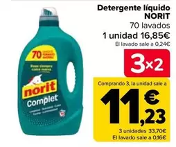 Oferta de Norit - Detergente Líquido  por 16,85€ en Carrefour