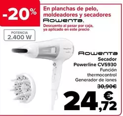 Oferta de Rowenta - Secador Powerline CV5930 por 24,72€ en Carrefour