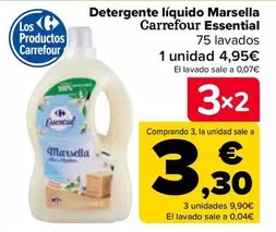 Oferta de Carrefour - Detergente Líquido Marsella Essential por 4,95€ en Carrefour