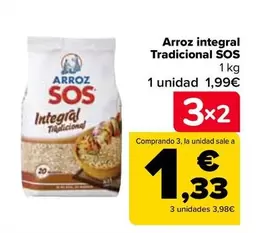 Oferta de Sos - Arroz Integral Tradicional  por 1,99€ en Carrefour