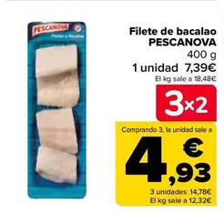 Oferta de Pescanova - Filete De Bacalao  por 7,39€ en Carrefour