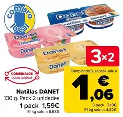 Oferta de Danet - Natillas  por 1,59€ en Carrefour