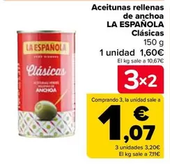 Oferta de La Española - Aceitunas Rellenas De Anchoa Clasicas por 1,6€ en Carrefour