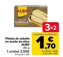 Oferta de Albo - Filetes De Caballa En Aceite De Oliva por 2,55€ en Carrefour