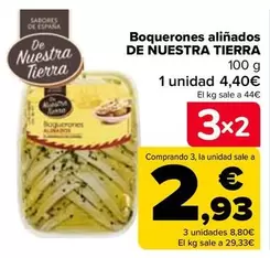 Oferta de De Nuestra Tierra - Boquerones Aliñados   por 4,4€ en Carrefour