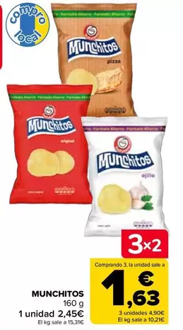 Oferta de Munchitos - 160g por 2,45€ en Carrefour