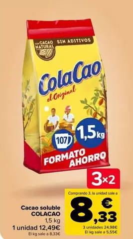 Oferta de Cola Cao - Cacao Soluble por 12,49€ en Carrefour