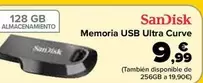 Oferta de Sandisk - Memoria Usb Ultra Curve por 9,99€ en Carrefour